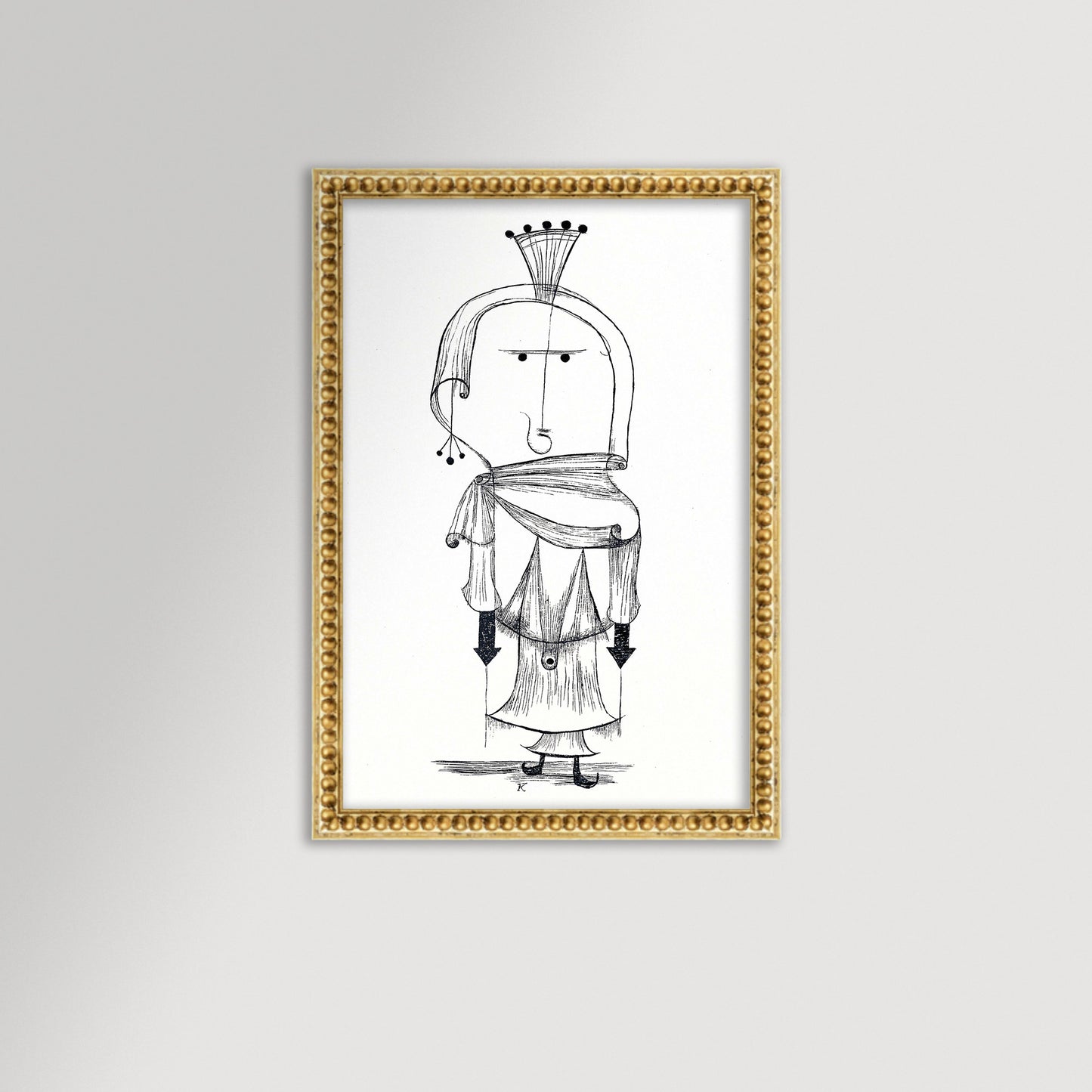 Paul Klee Abstract Figure Archival Reproduction Art Print