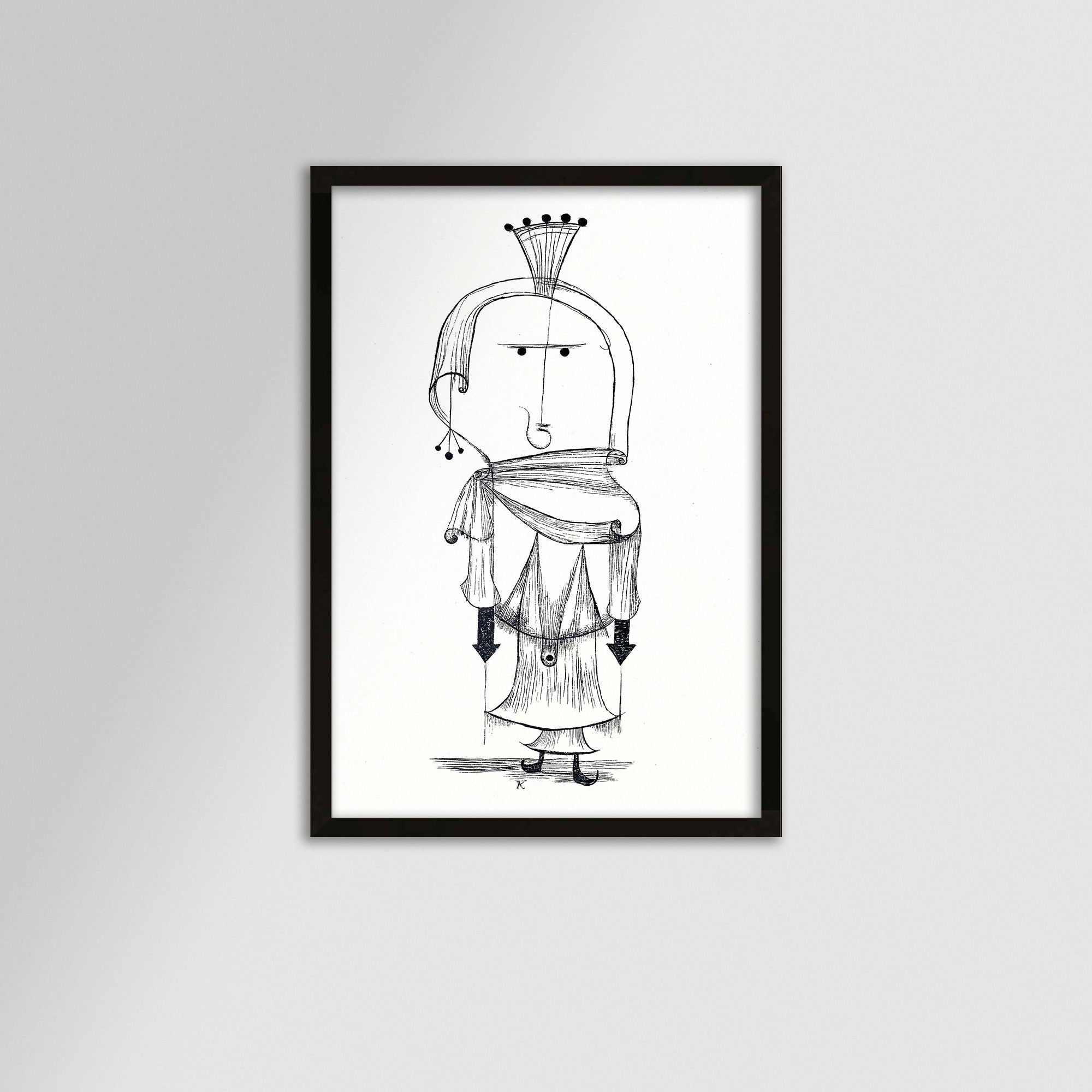 Paul Klee Abstract Figure Archival Reproduction Art Print