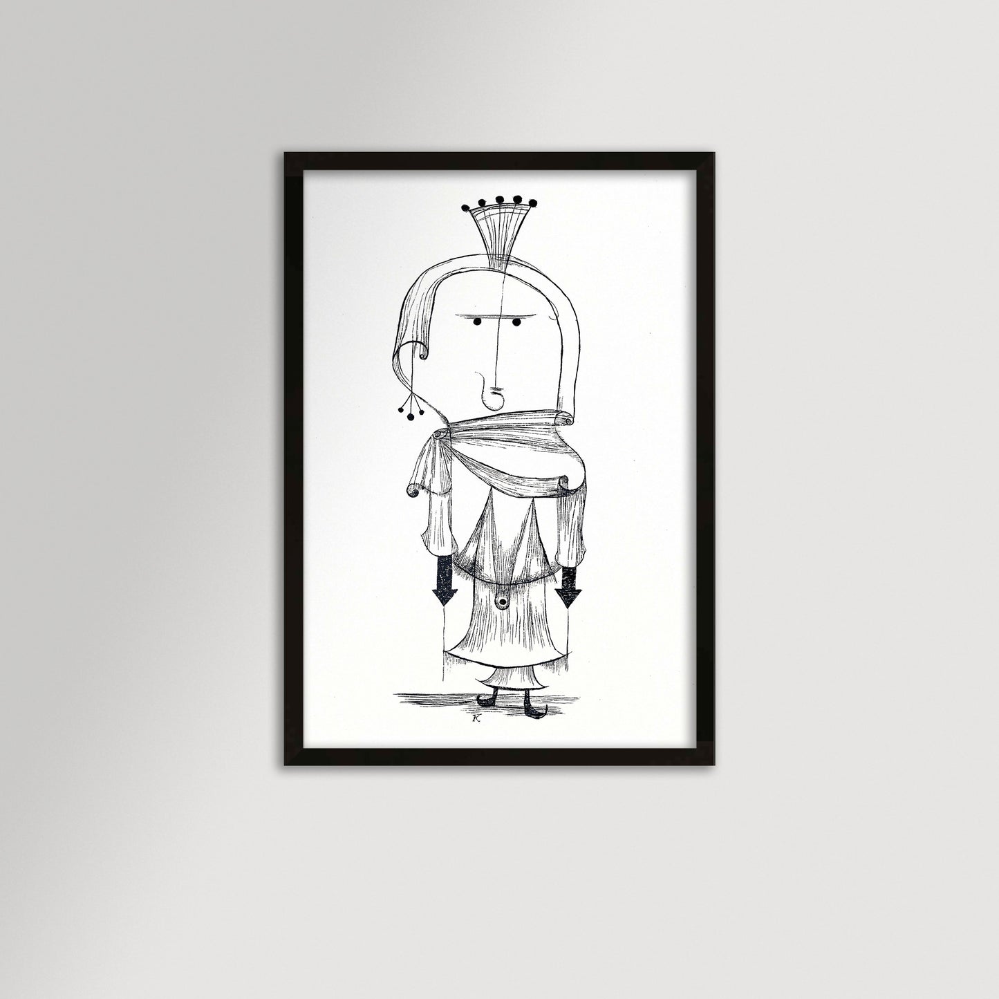 Paul Klee Abstract Figure Archival Reproduction Art Print