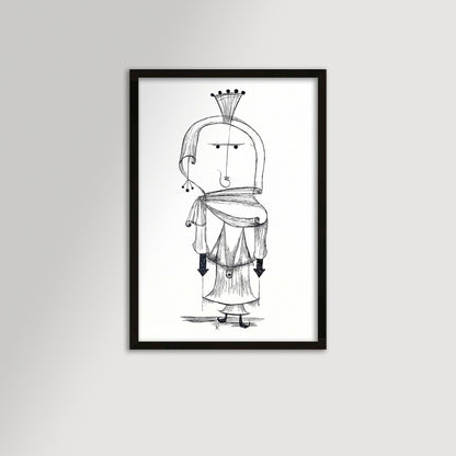 Paul Klee Abstract Figure Archival Reproduction Art Print