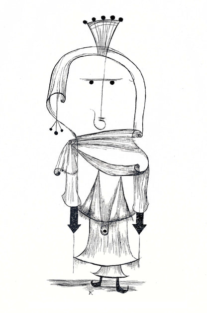 Paul Klee Abstract Figure Archival Reproduction Art Print