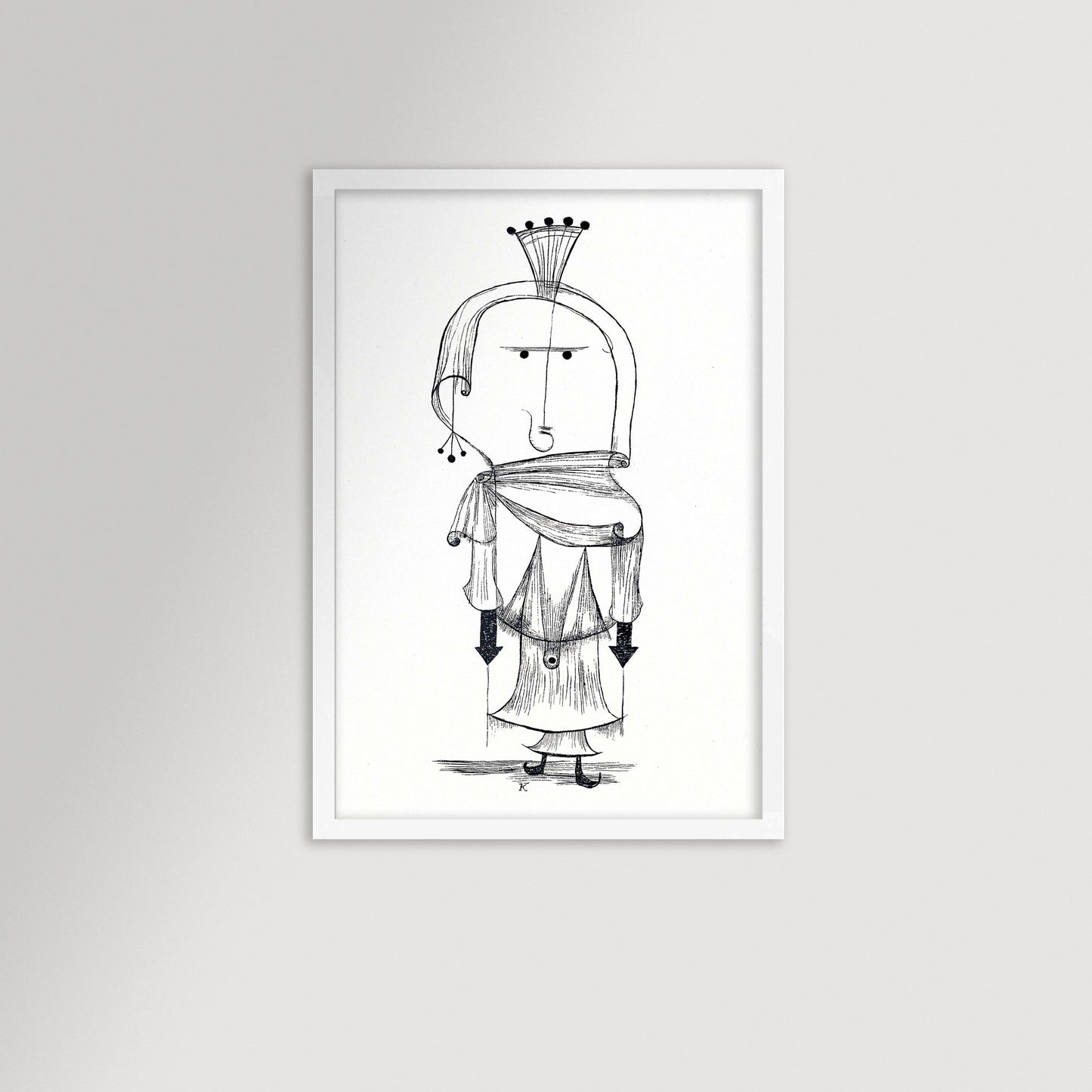 Paul Klee Abstract Figure Archival Reproduction Art Print