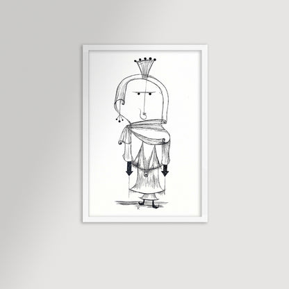 Paul Klee Abstract Figure Archival Reproduction Art Print
