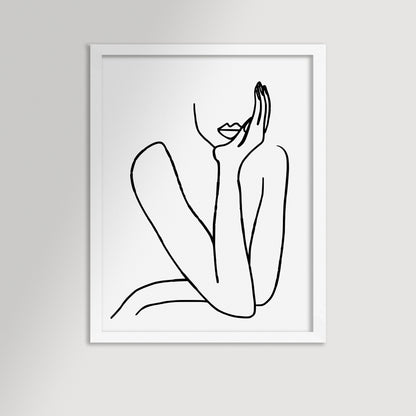 Thinking Archival Reproduction Art Print