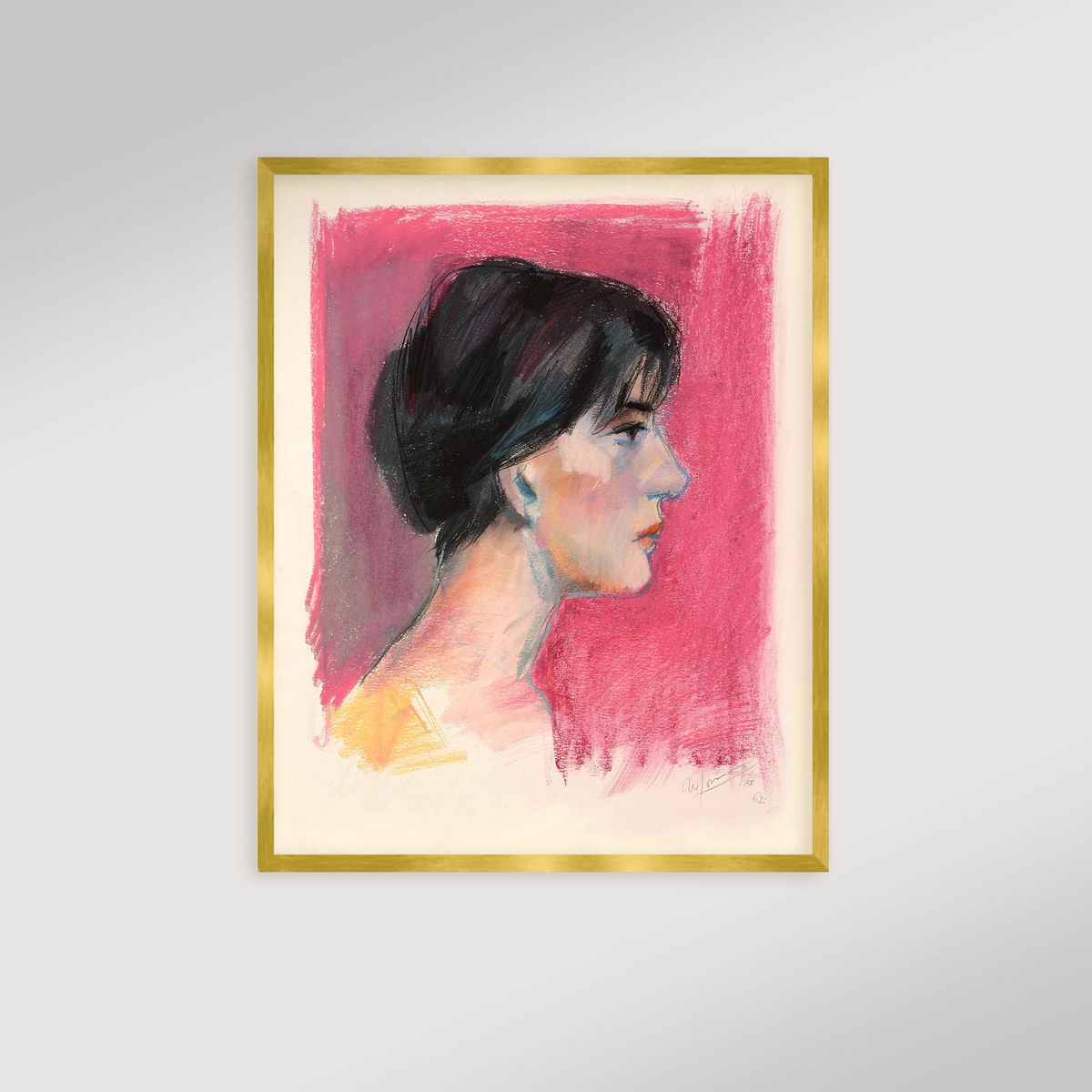 Profile in Pink Archival Reproduction Art Print