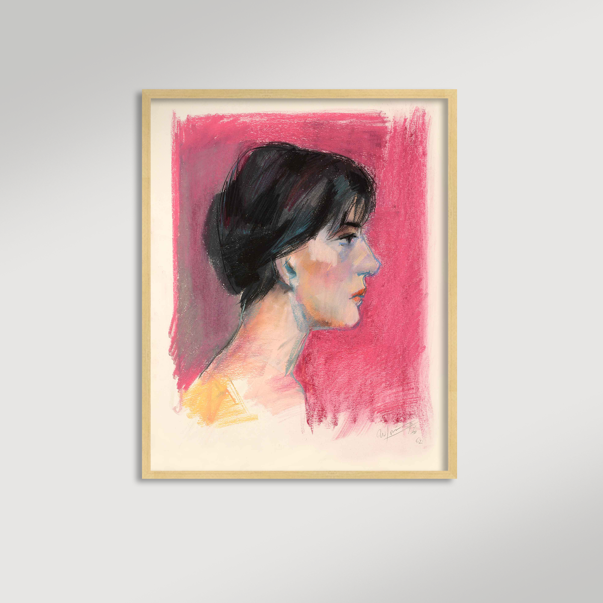 Profile in Pink Archival Reproduction Art Print