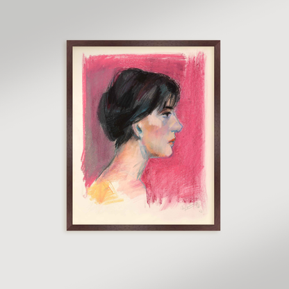 Profile in Pink Archival Reproduction Art Print