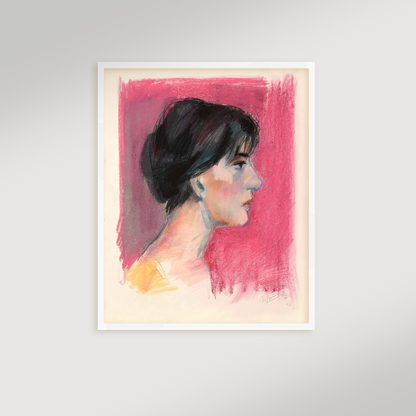 Profile in Pink Archival Reproduction Art Print