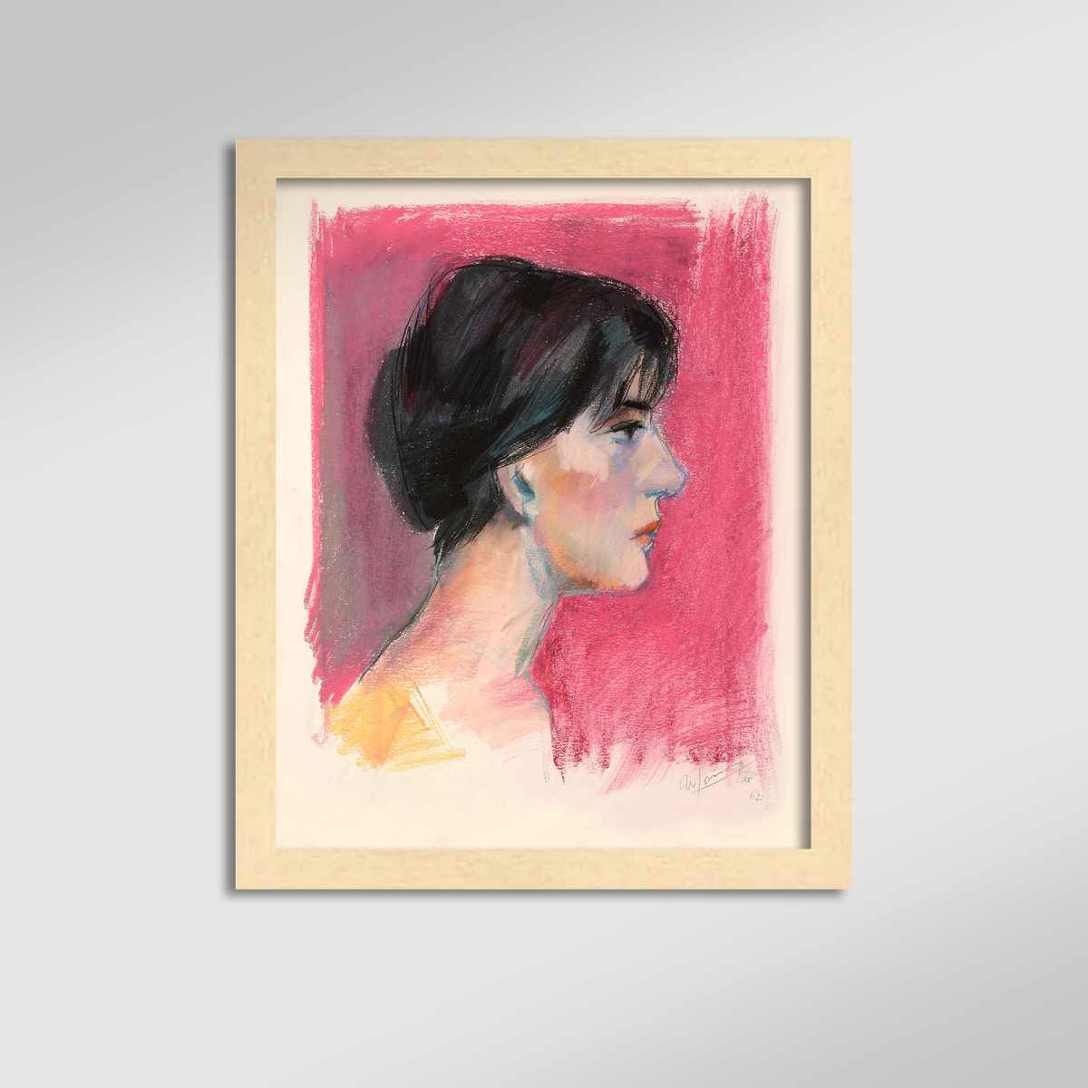 Profile in Pink Archival Reproduction Art Print