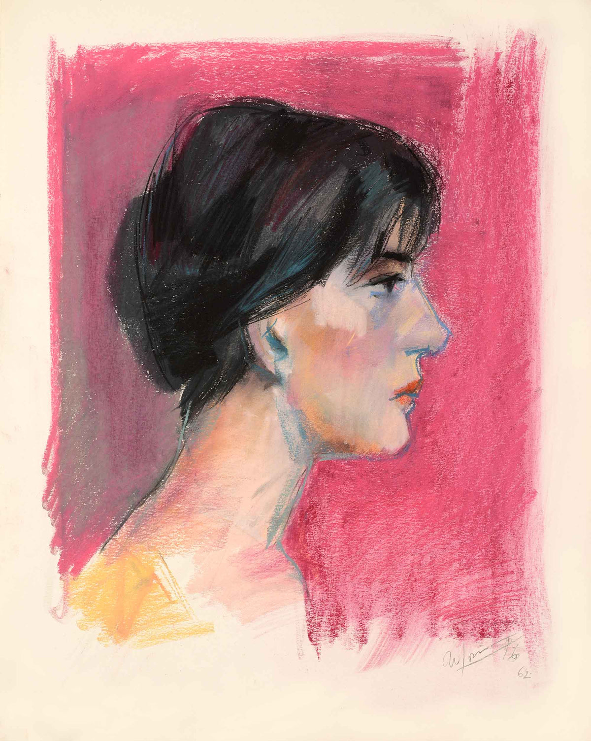 Profile in Pink Archival Reproduction Art Print