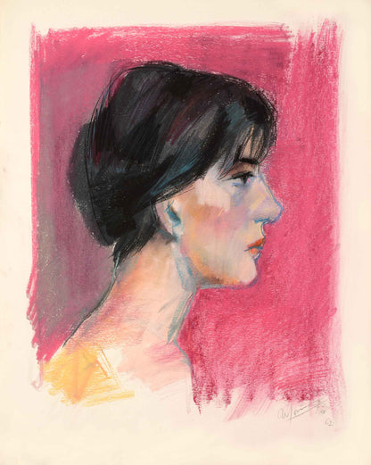 Profile in Pink Archival Reproduction Art Print