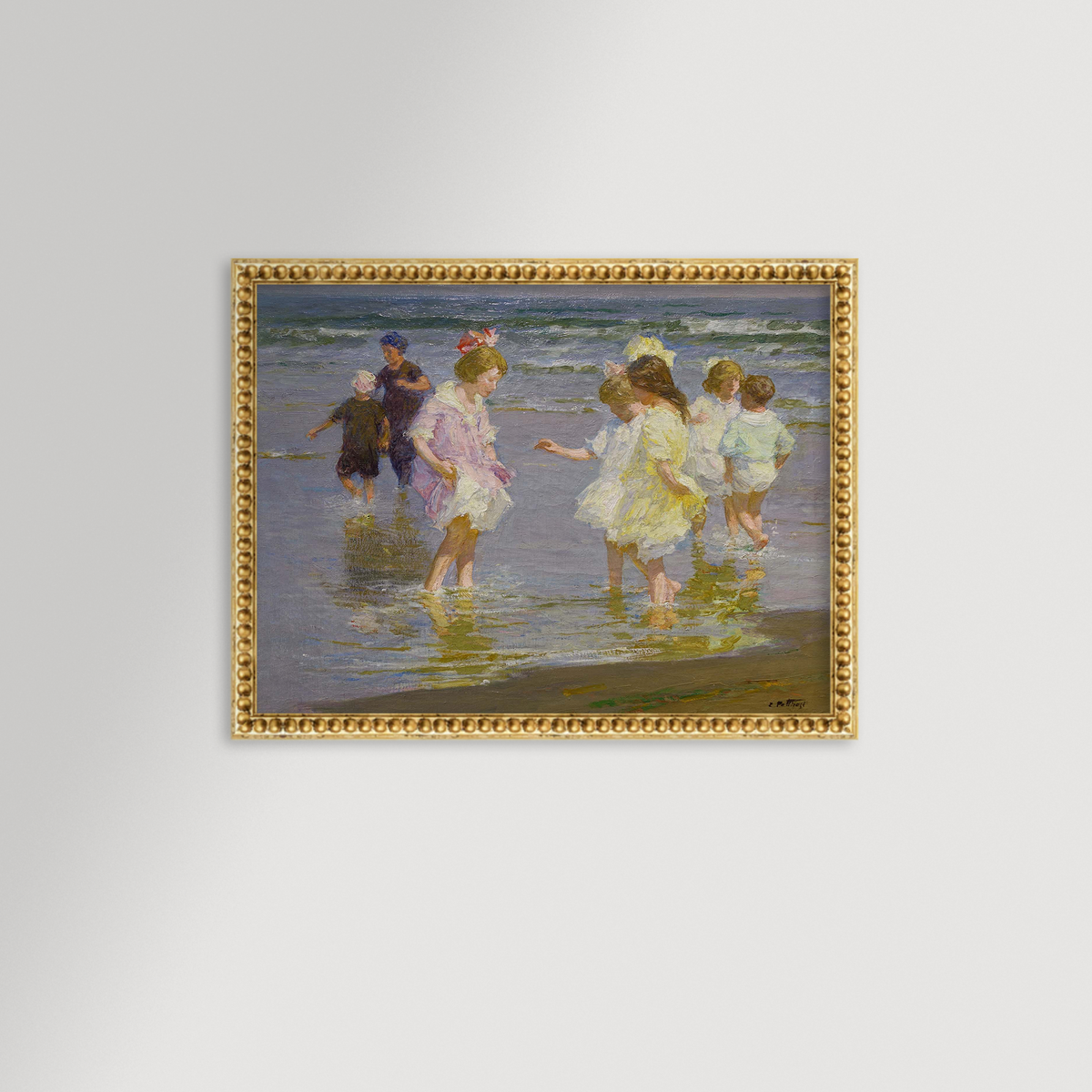 Wading In Archival Reproduction Art Print