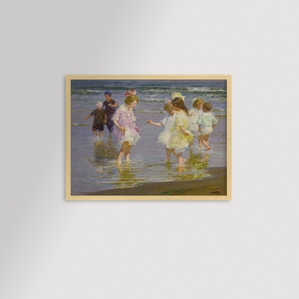 Wading In Archival Reproduction Art Print