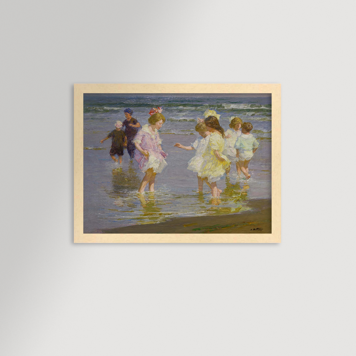 Wading In Archival Reproduction Art Print