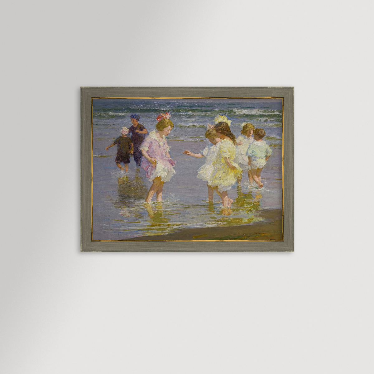 Wading In Archival Reproduction Art Print