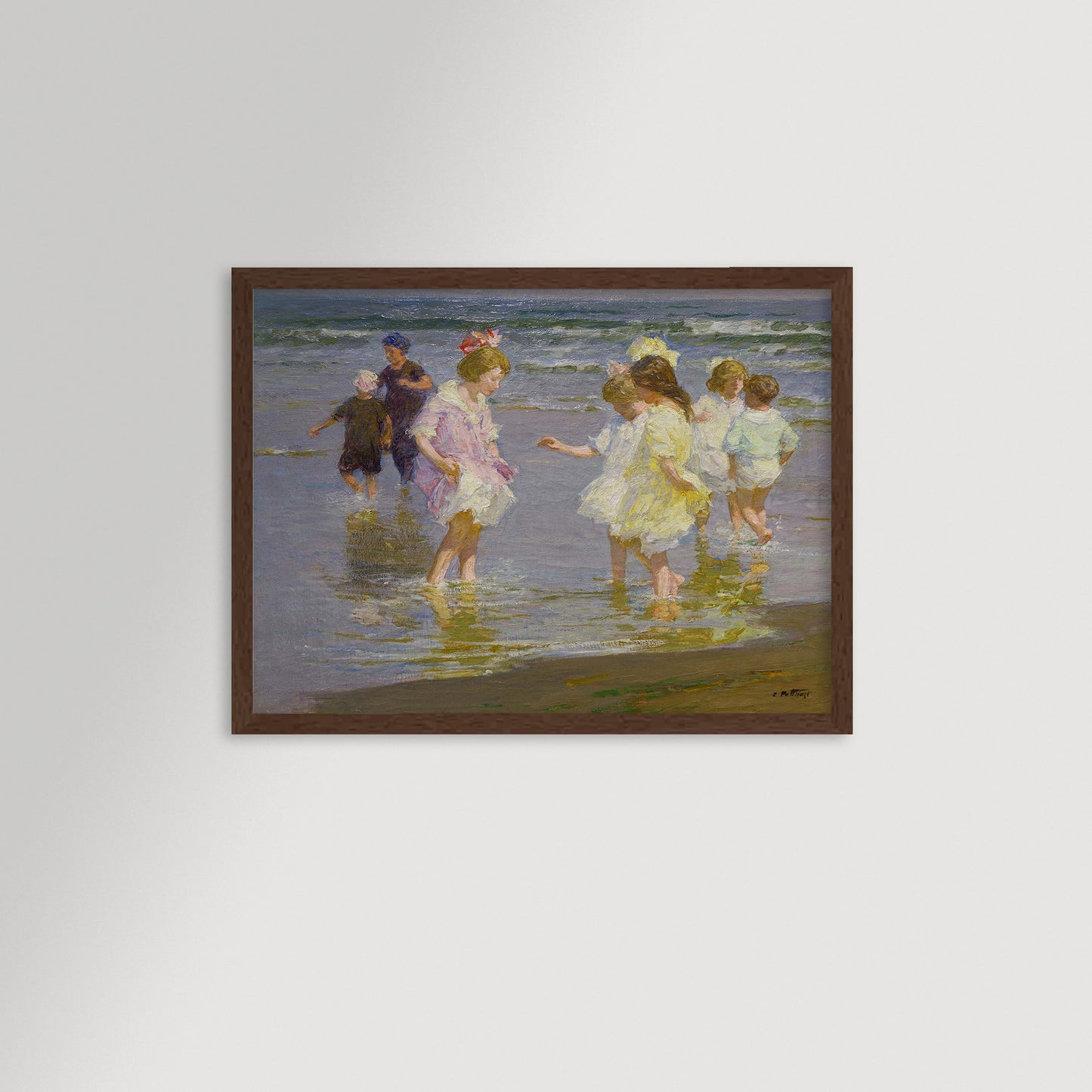 Wading In Archival Reproduction Art Print