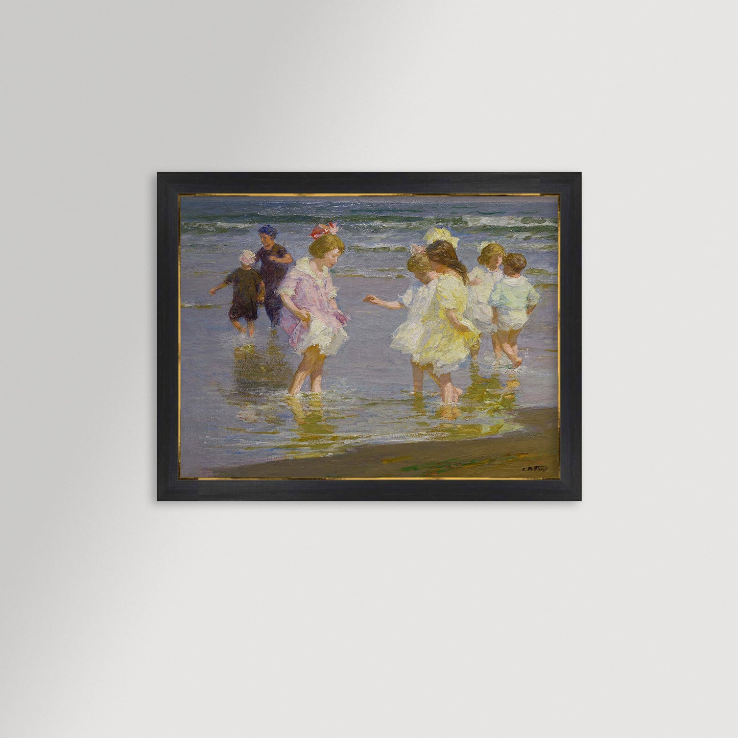 Wading In Archival Reproduction Art Print
