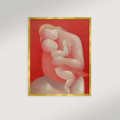 Abstract Mother and Child Archival Reproduction Art Print