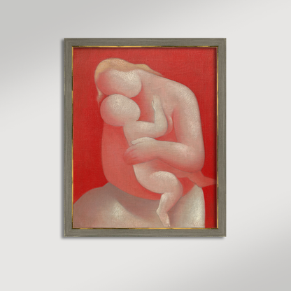 Abstract Mother and Child Archival Reproduction Art Print