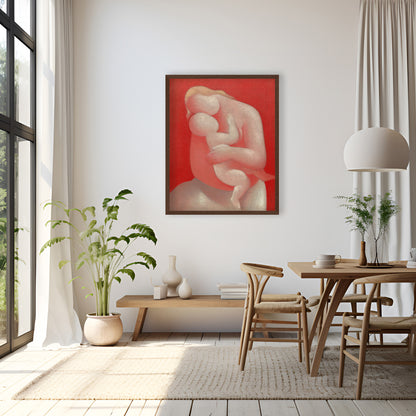 Abstract Mother and Child Archival Reproduction Art Print