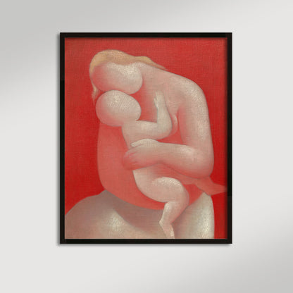Abstract Mother and Child Archival Reproduction Art Print