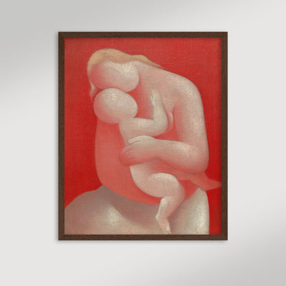 Abstract Mother and Child Archival Reproduction Art Print