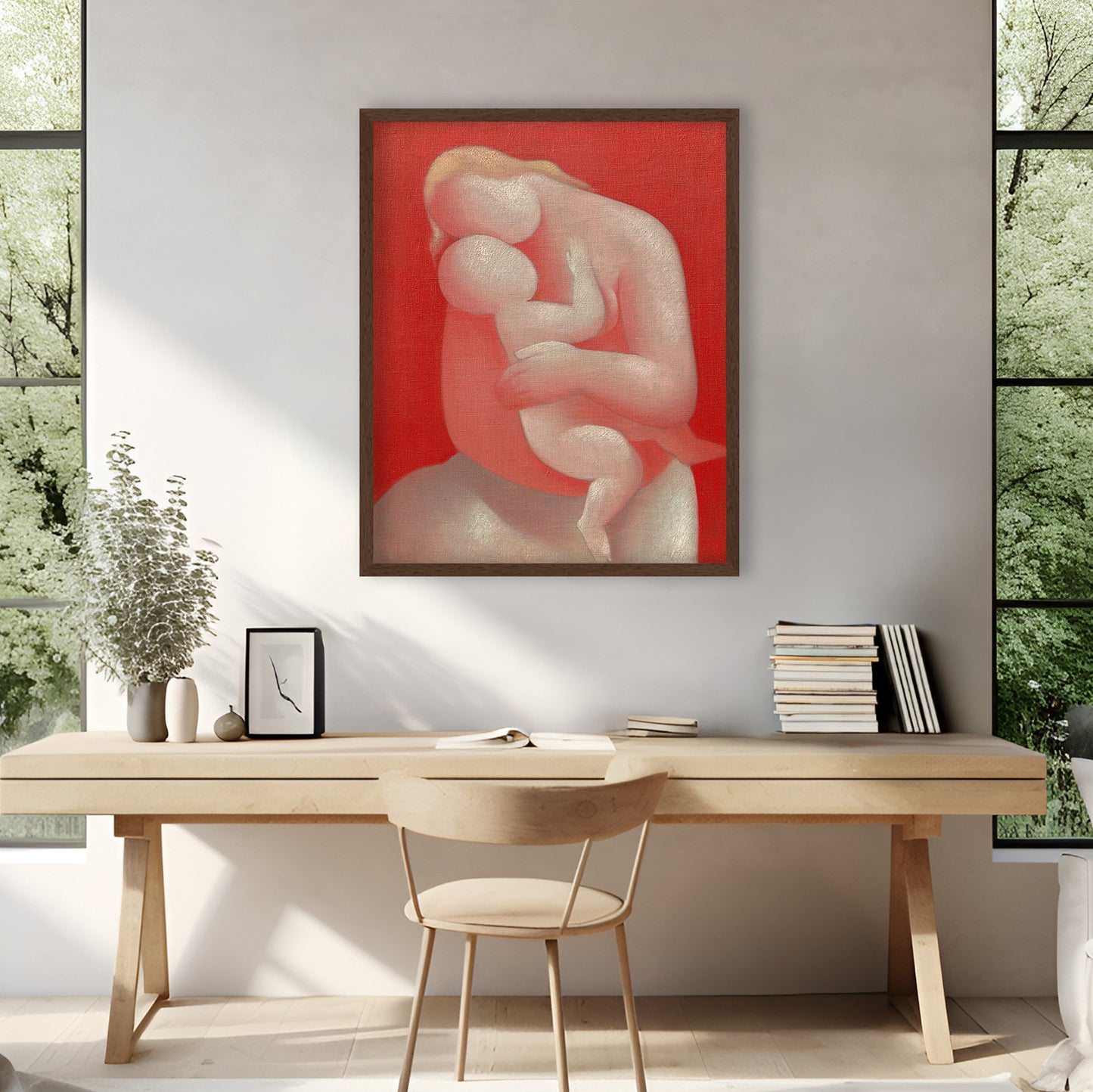 Abstract Mother and Child Archival Reproduction Art Print