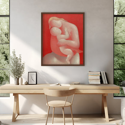 Abstract Mother and Child Archival Reproduction Art Print