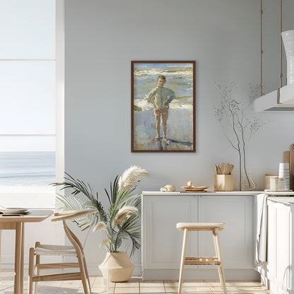 Painterly Beach Boy Archival Reproduction Art Print