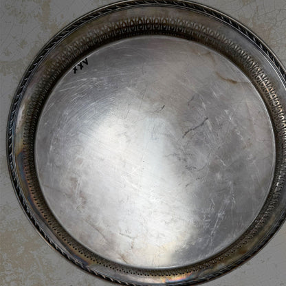 Wm. Rogers Silver Round Tray