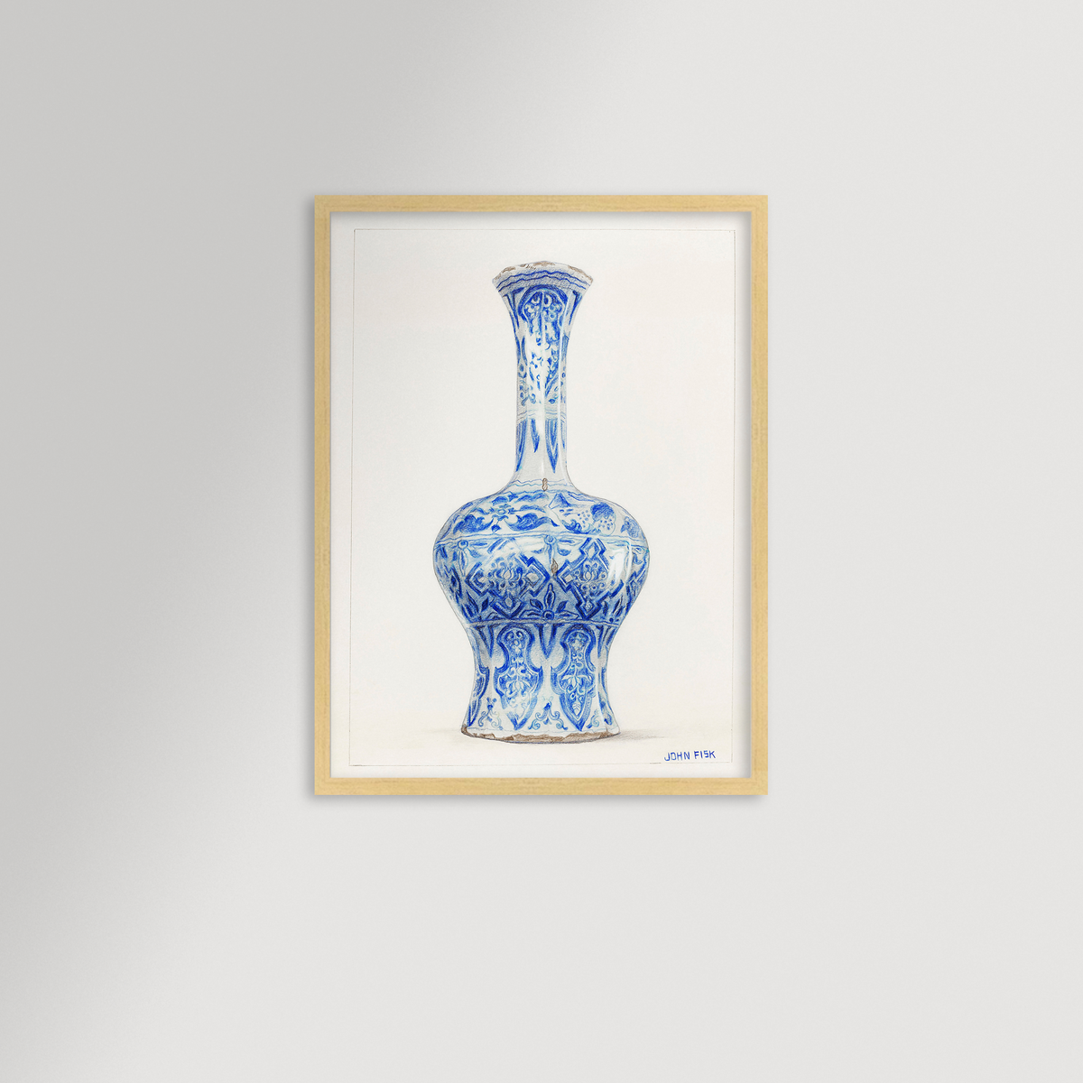 Chinoiserie Vase Archival Reproduction Art Print