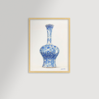 Chinoiserie Vase Archival Reproduction Art Print