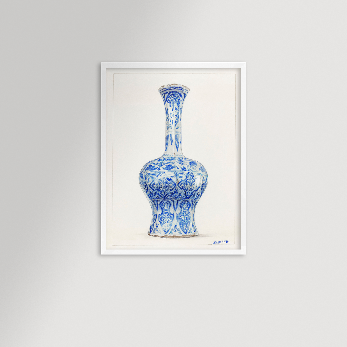 Chinoiserie Vase Archival Reproduction Art Print