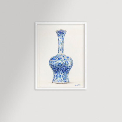 Chinoiserie Vase Archival Reproduction Art Print
