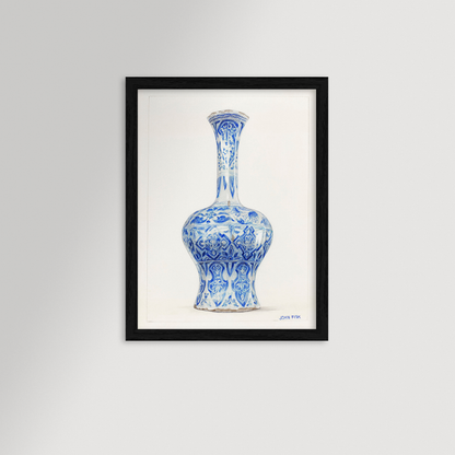 Chinoiserie Vase Archival Reproduction Art Print