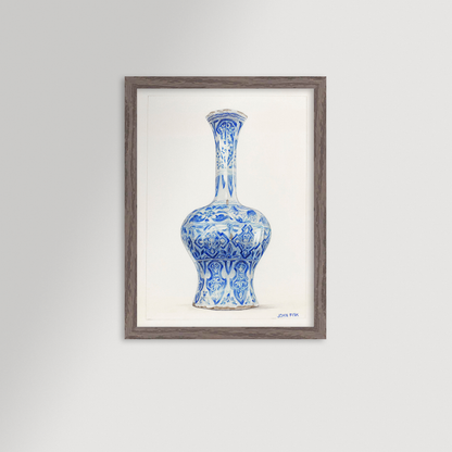 Chinoiserie Vase Archival Reproduction Art Print