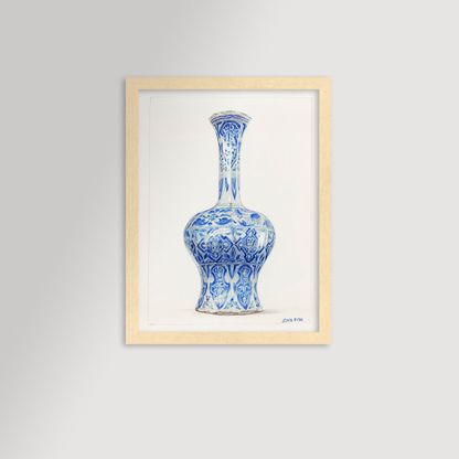 Chinoiserie Vase Archival Reproduction Art Print