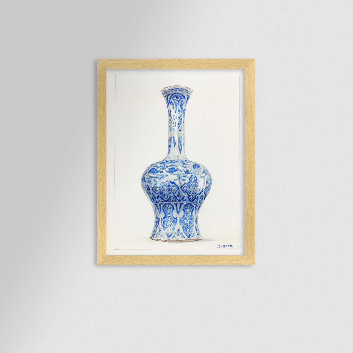 Chinoiserie Vase Archival Reproduction Art Print