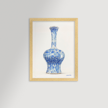 Chinoiserie Vase Archival Reproduction Art Print