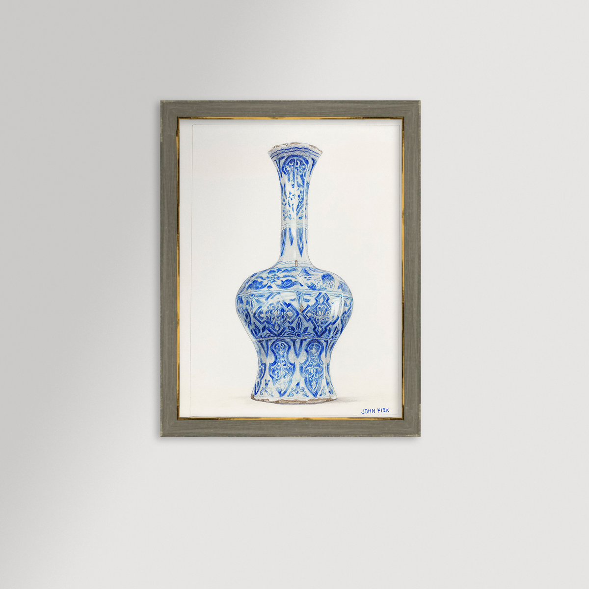 Chinoiserie Vase Archival Reproduction Art Print
