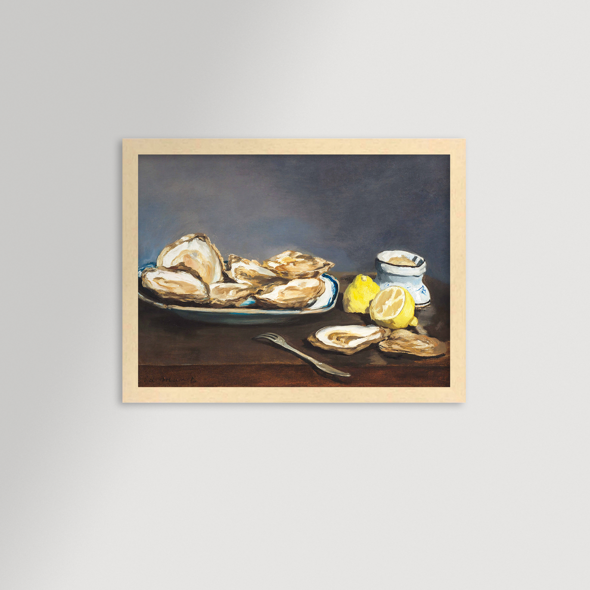 Oysters Still Life Archival Reproduction Art Print