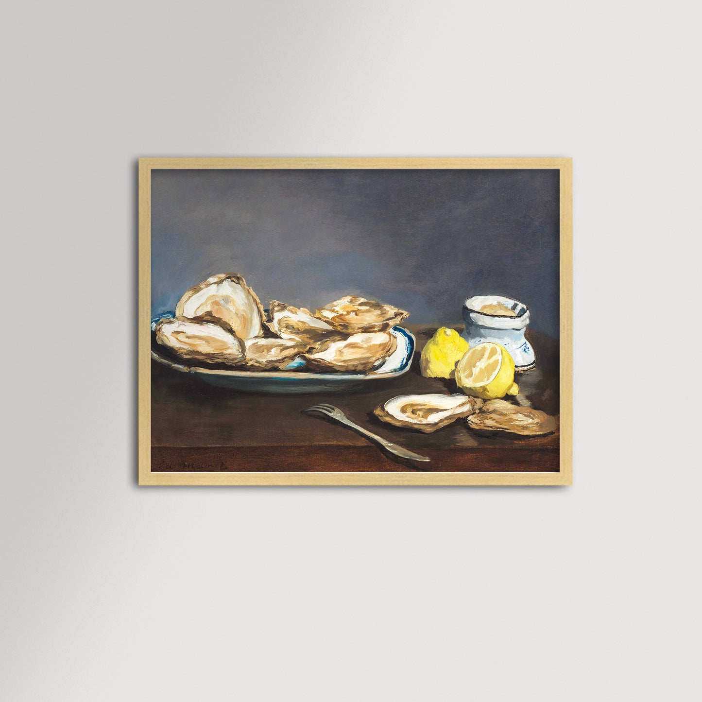 Oysters Still Life Archival Reproduction Art Print