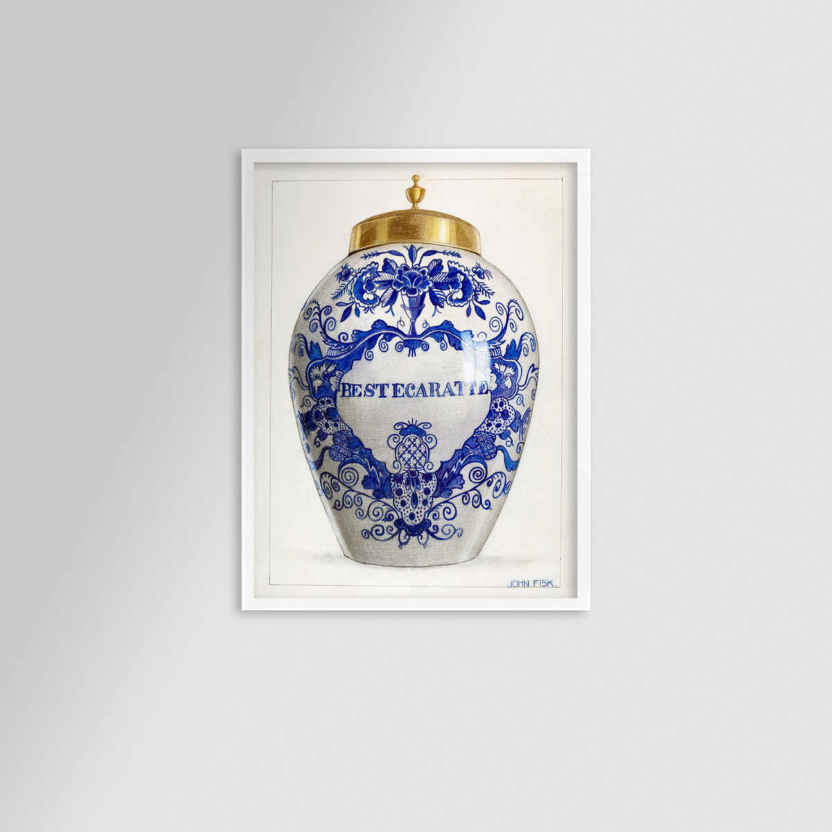 Chinoiserie Ginger Jar Archival Reproduction Art Print