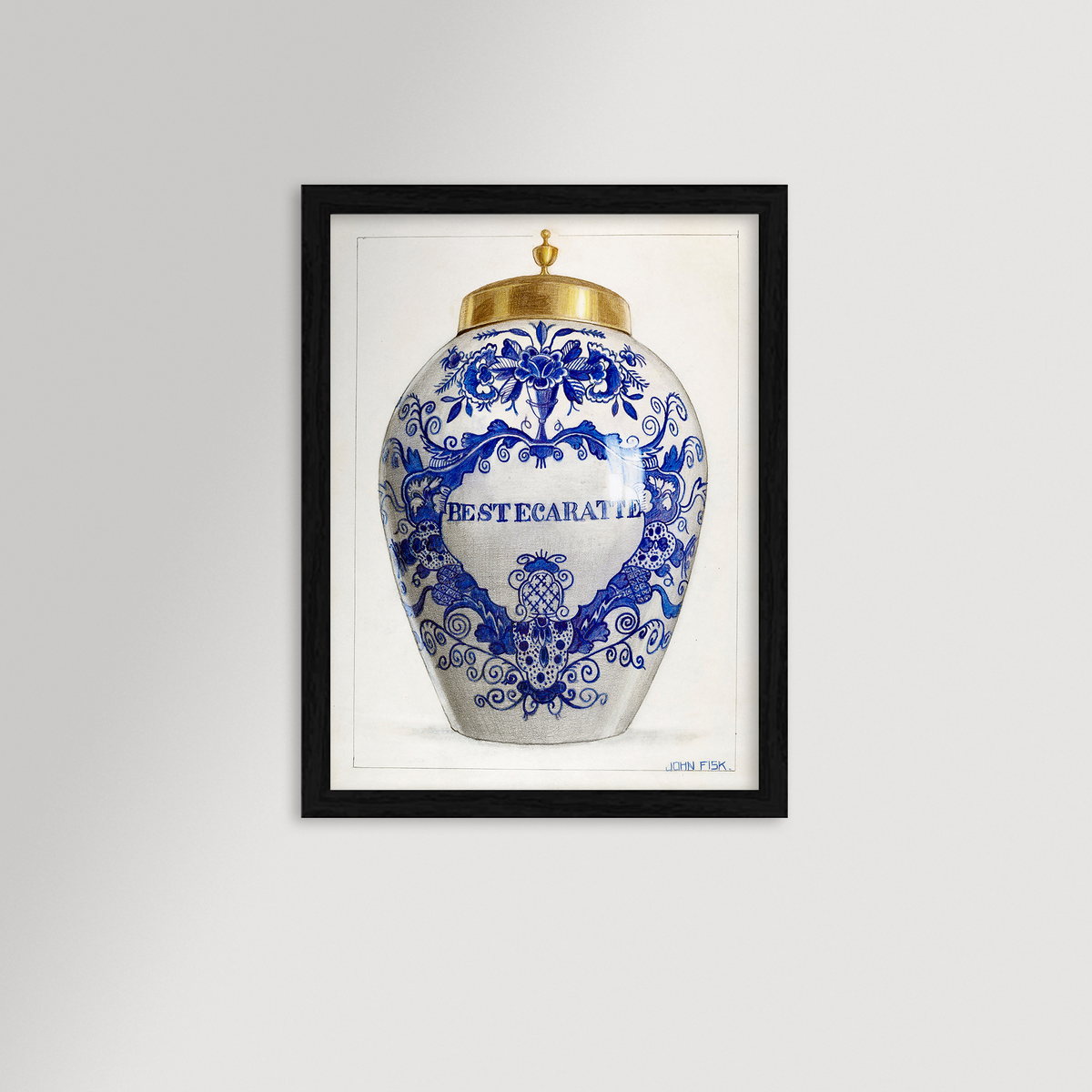 Chinoiserie Ginger Jar Archival Reproduction Art Print
