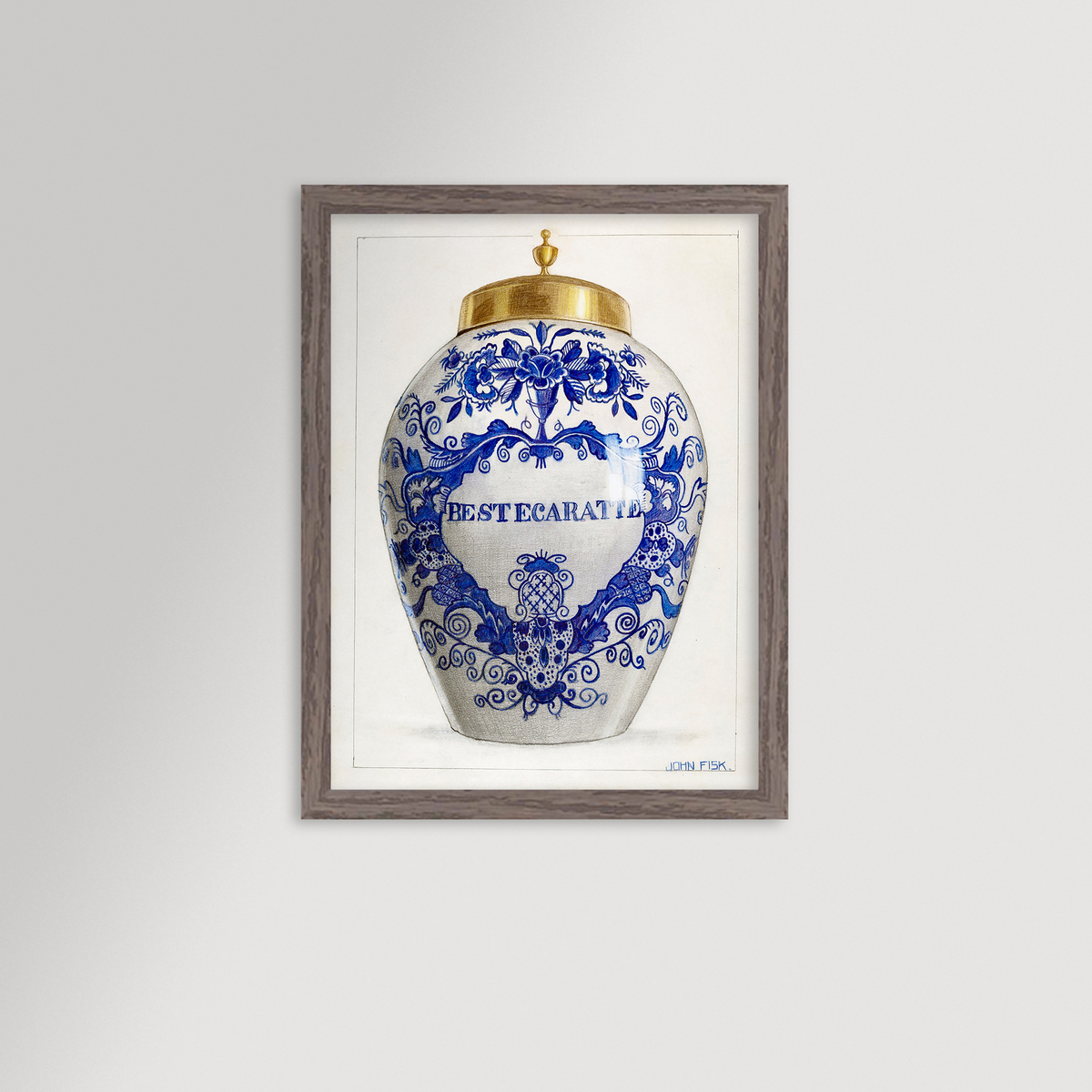 Chinoiserie Ginger Jar Archival Reproduction Art Print