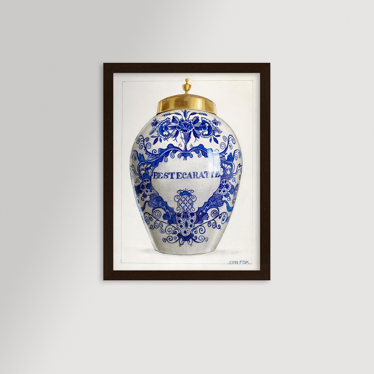 Chinoiserie Ginger Jar Archival Reproduction Art Print