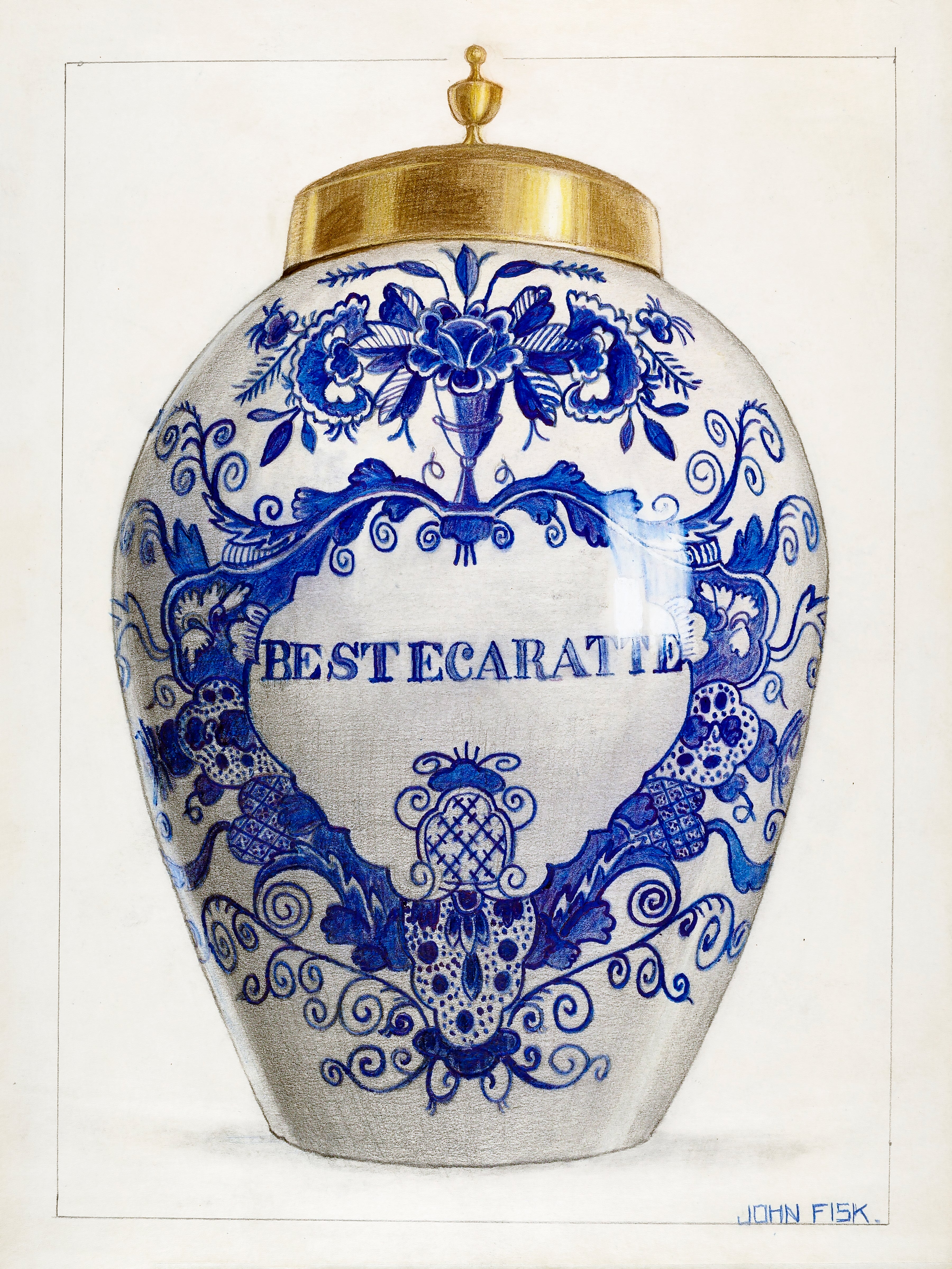 Chinoiserie Ginger Jar Archival Reproduction Art Print