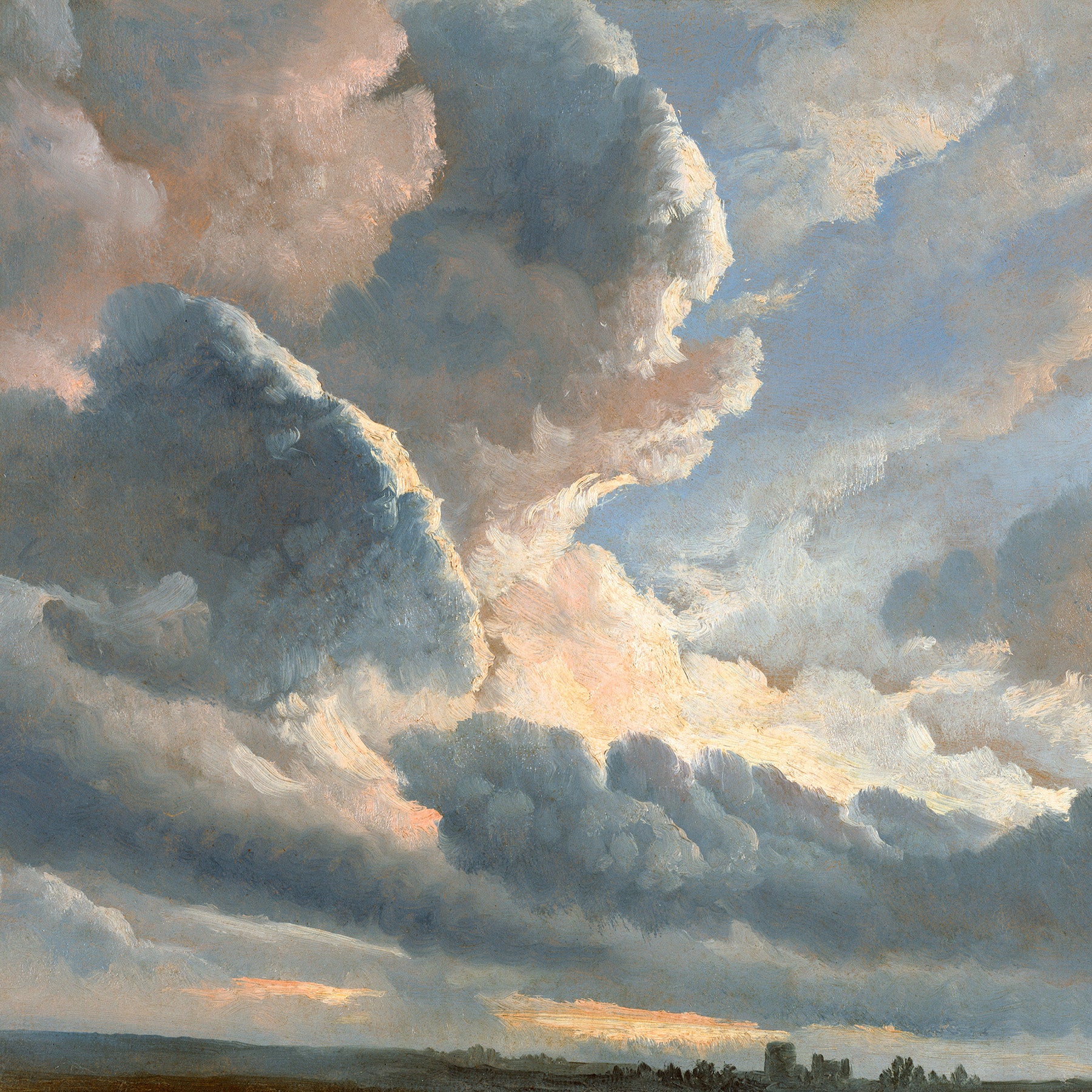 Cloud Landscape Archival Reproduction Art Print