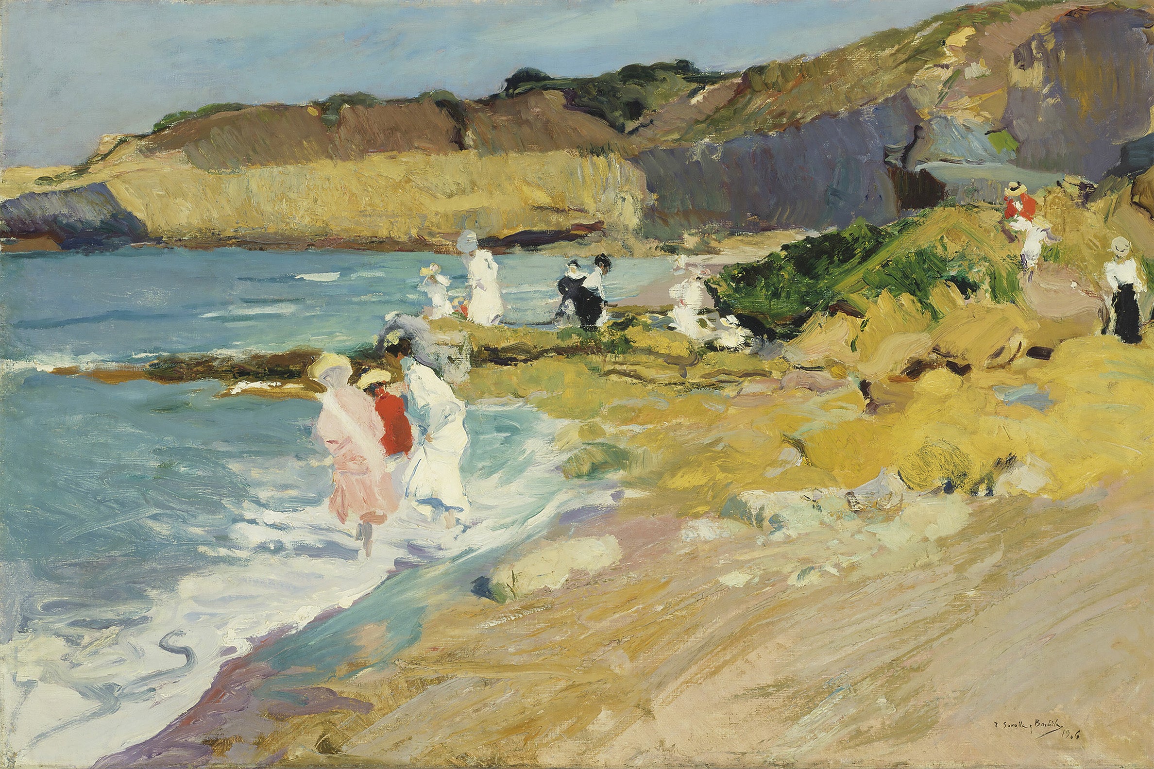 Impressionist Coastal Beach Archival Reproduction Art Print