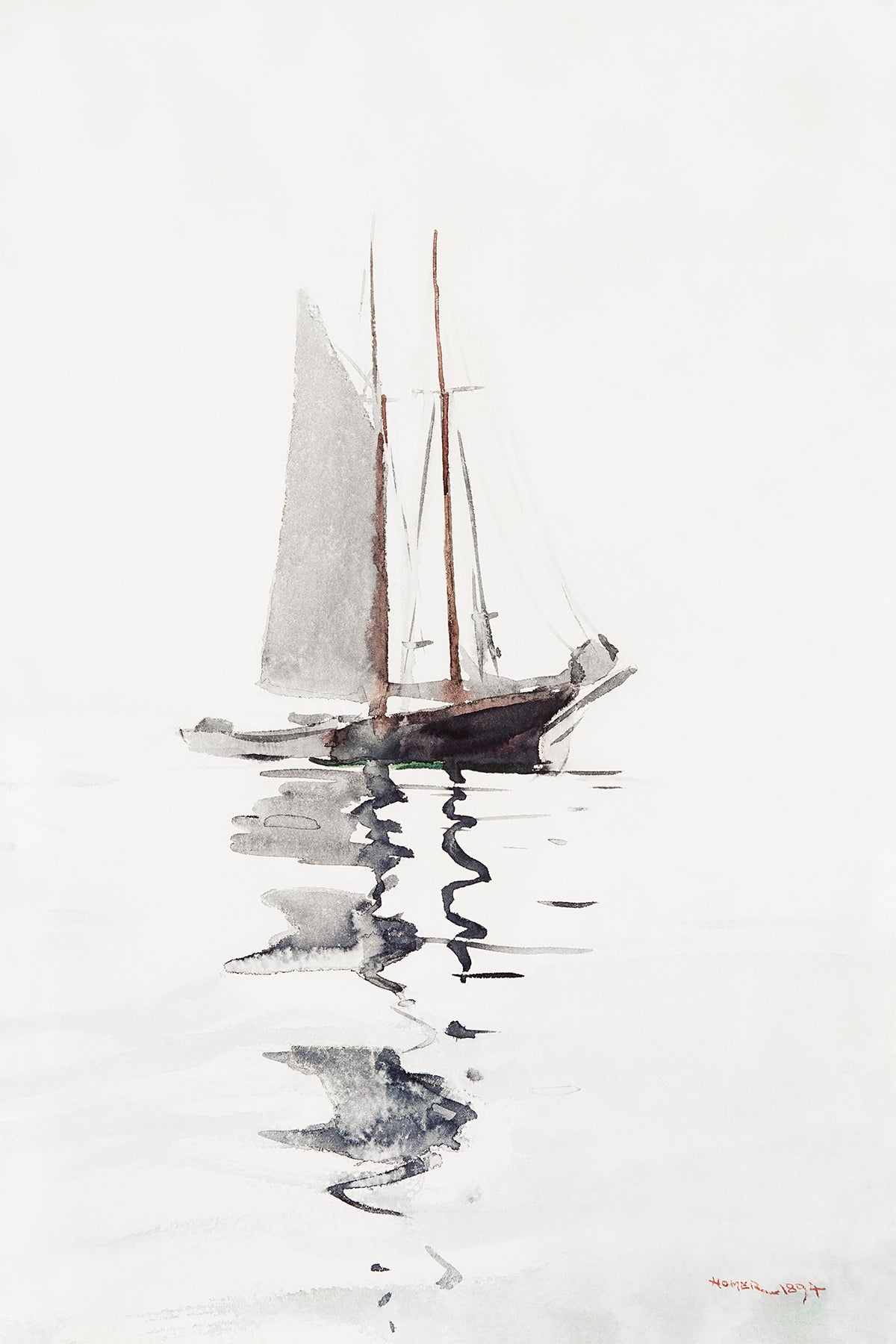 Watercolor Sailboat Archival Reproduction Art Print
